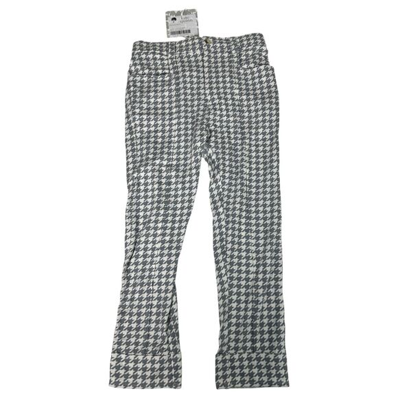 Kate Quinn Bamboo Viscose Gray Houndstooth Pintuck Pants Size 5Y NEW with Tags - Picture 1 of 5